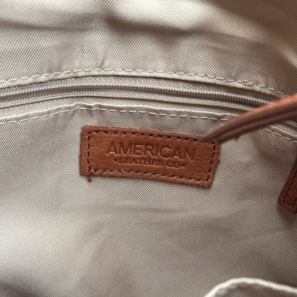 American Leather Co. brown Women backpack Bag purse neutral classic everyday GUC - Picture 13 of 16